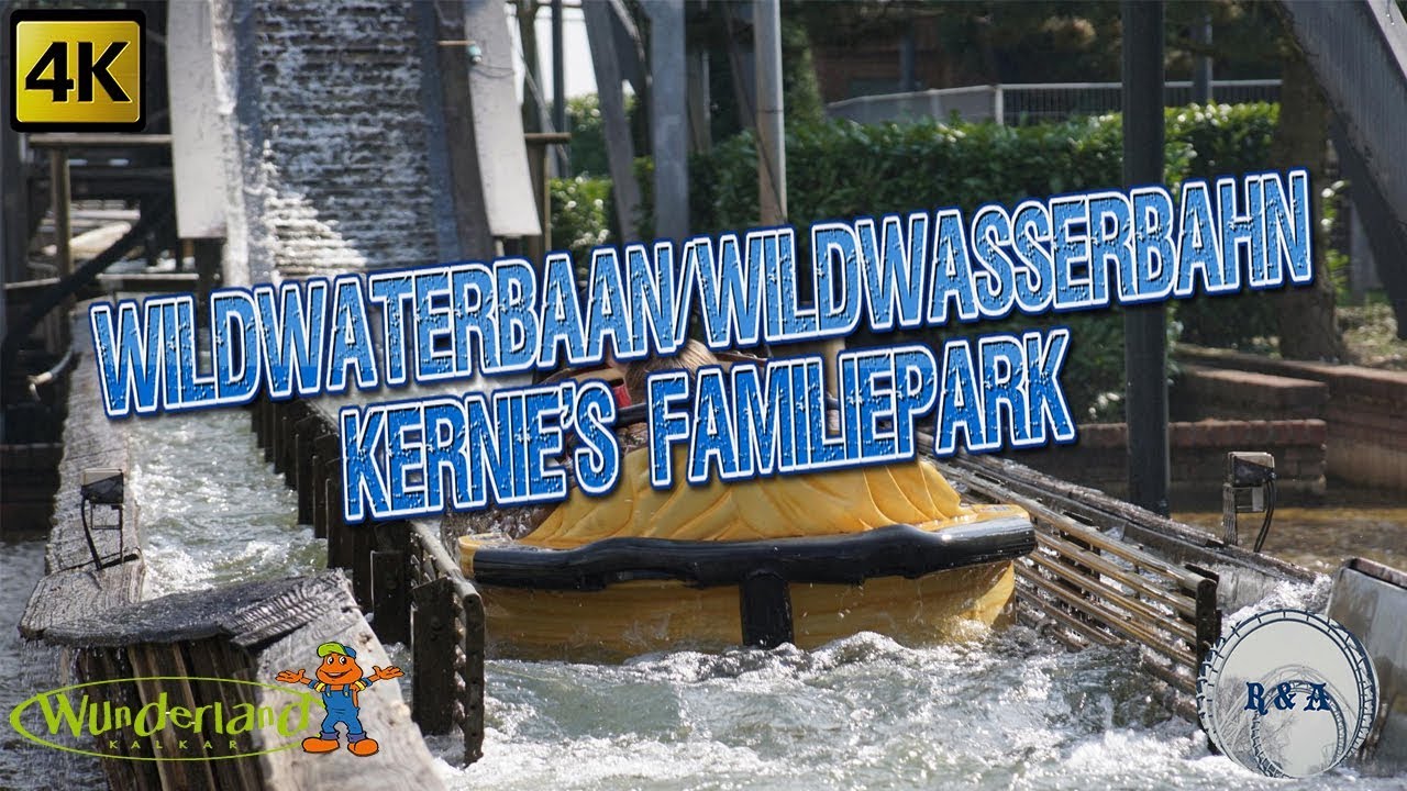 Wildwasserbahn / Wildwaterbaan onride/offride POV Kernie's Familiepark Wunderland Kalkar 4K