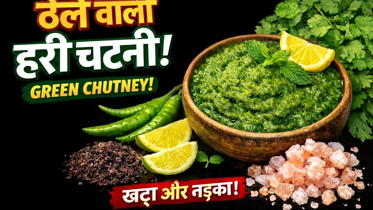 🤩इतनी बार पूछने के बाद आखिर ठेले वाले भैय्या ने बता दिया हरी चटनी का सीक्रेट😱 | Street Style Chatani