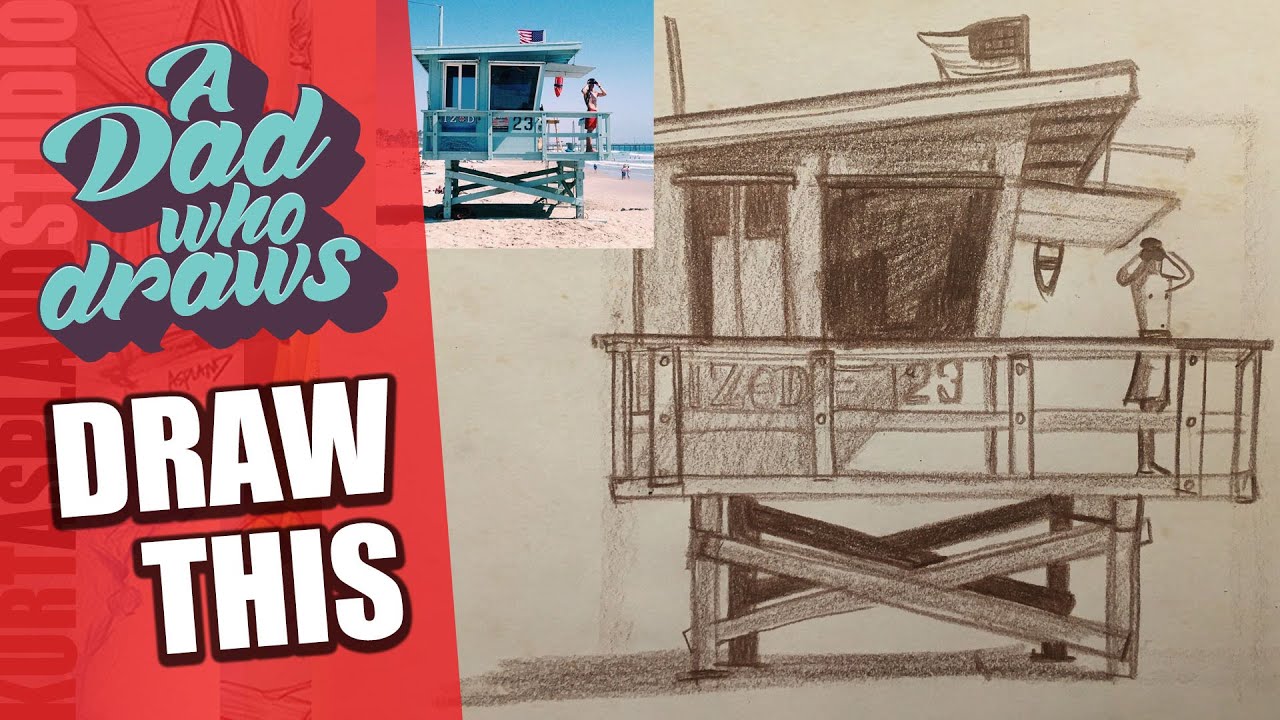 Learn How to Draw a Lifeguard Tower: Step-by-Step Tutorial