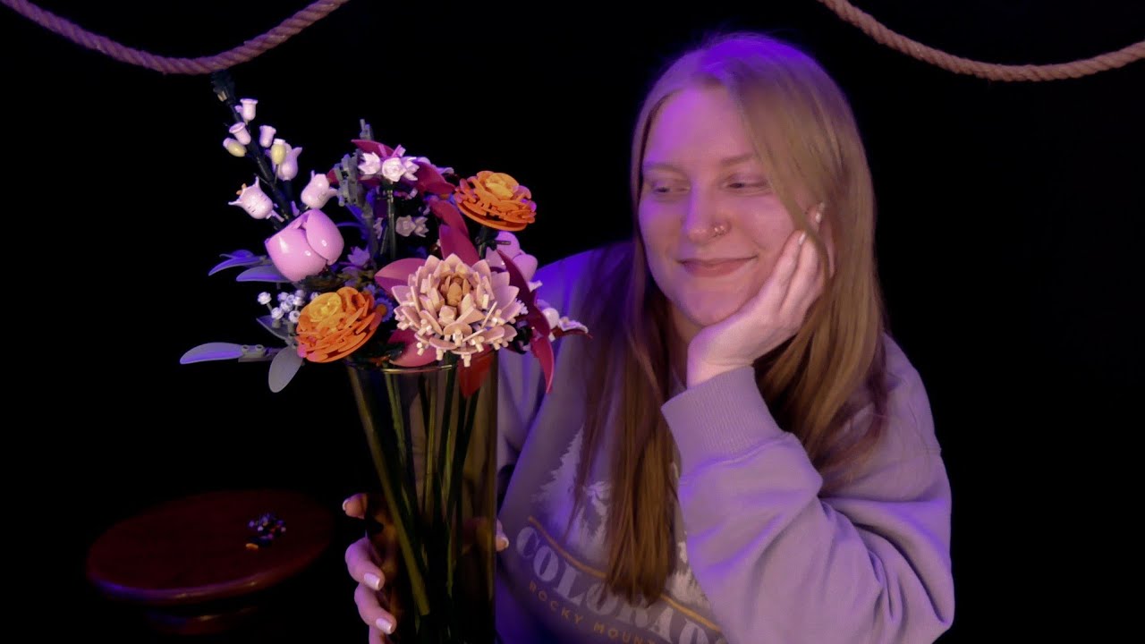 ASMR 😴 Construction d'un bouquet de fleurs en Lego 💐