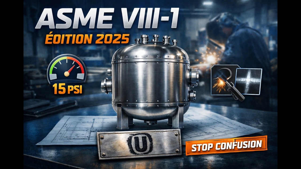 Récipients sous pression : l’essentiel d’ASME VIII-1 (2025) - règles, soudage, essais