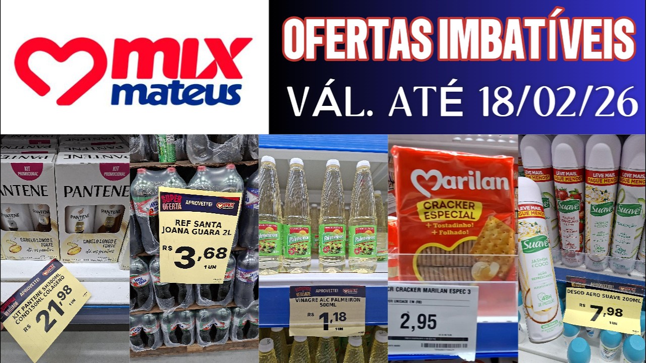 MIX MATEUS - OFERTAS IMBATÍVEIS DO CARNAVAL - PEIXE, SHAMPOO, CARNE, CAFÉ, CERVEJA, BISCOITO...