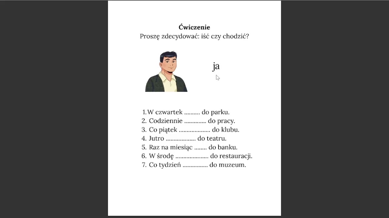 Iść czy chodzić? Polish verb to go (on foot).