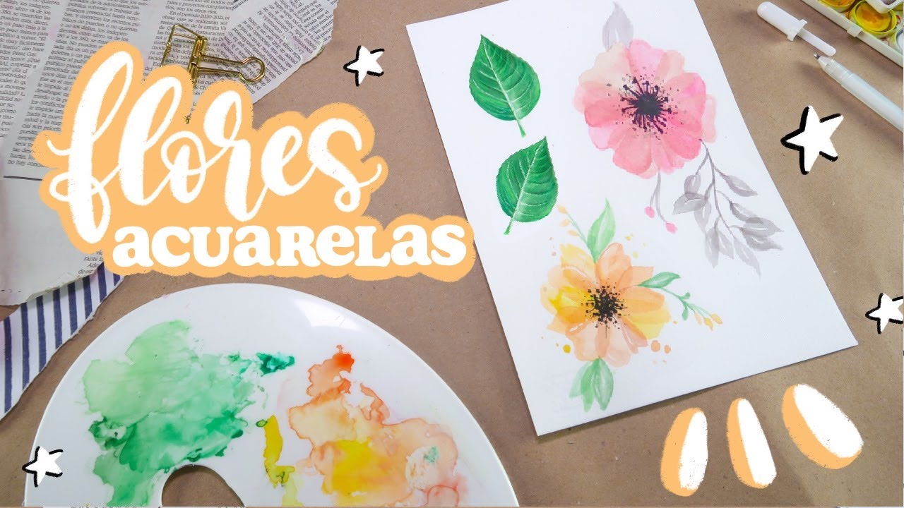 Flores y plantas con ACUARELA! (Principiantes) ✄ Barbs Arenas Art!