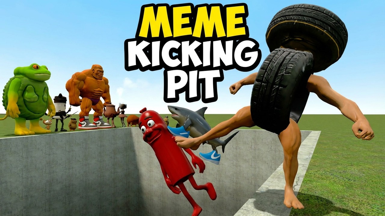 THIS IS SPARTA! Italian Brainrot Memes Thrown Off a Massive Building | GMod