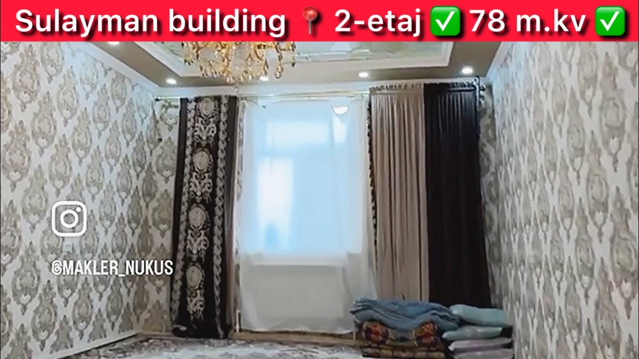 Sulayman building.2-etajda 2 xanalı 78 m2. 180 Mln, kelisimli. Izinde krediti bar. 📞:97-908-71-71