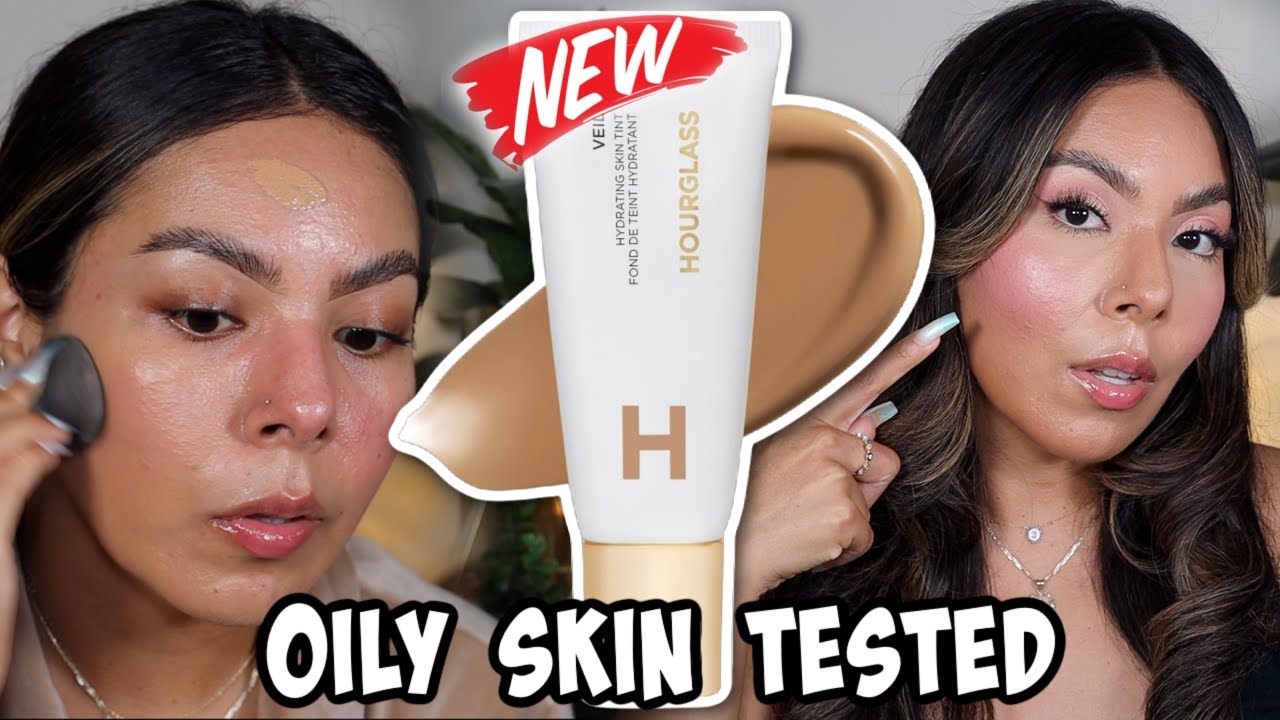 TRYING OUT THE NEW HOURGLASS HYDRATING SKIN TINT ON OILY SKIN! (REVIEW + IN DEPTH WEAR TEST!)