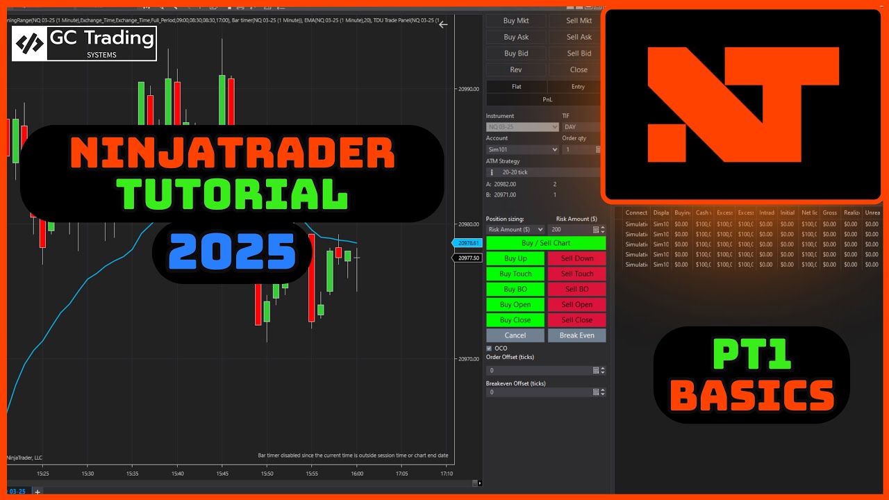 Simple NinjaTrader Tutorial | Basics 2025