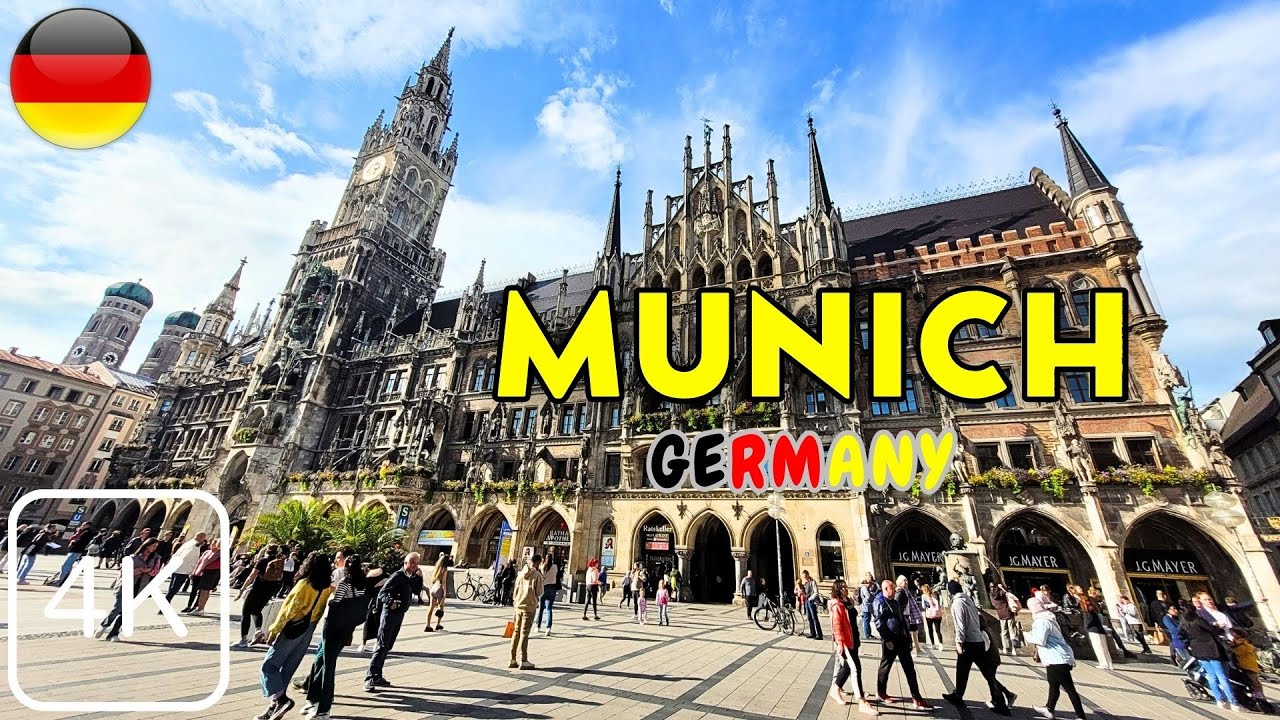 Мюнхен, Германия Пешеходная экскурсия 4K 🇩🇪