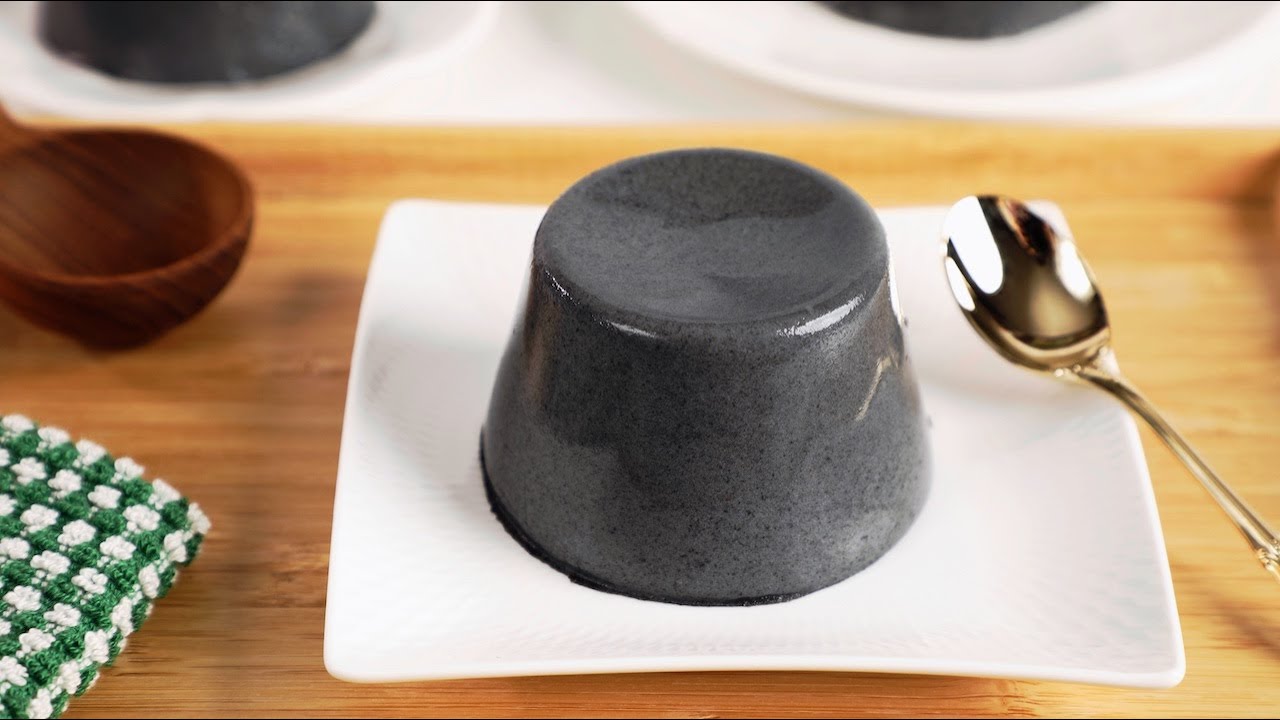 黑芝麻豆漿布甸 (布丁) Black Sesame Soymilk Pudding Recipe