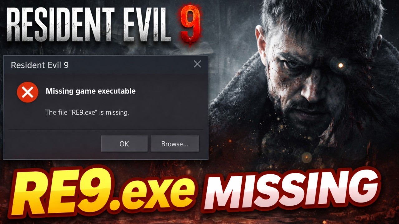Resident Evil 9 Missing Game Executable Error | RE9.exe Missing Fix | Steam Launch Error Solution