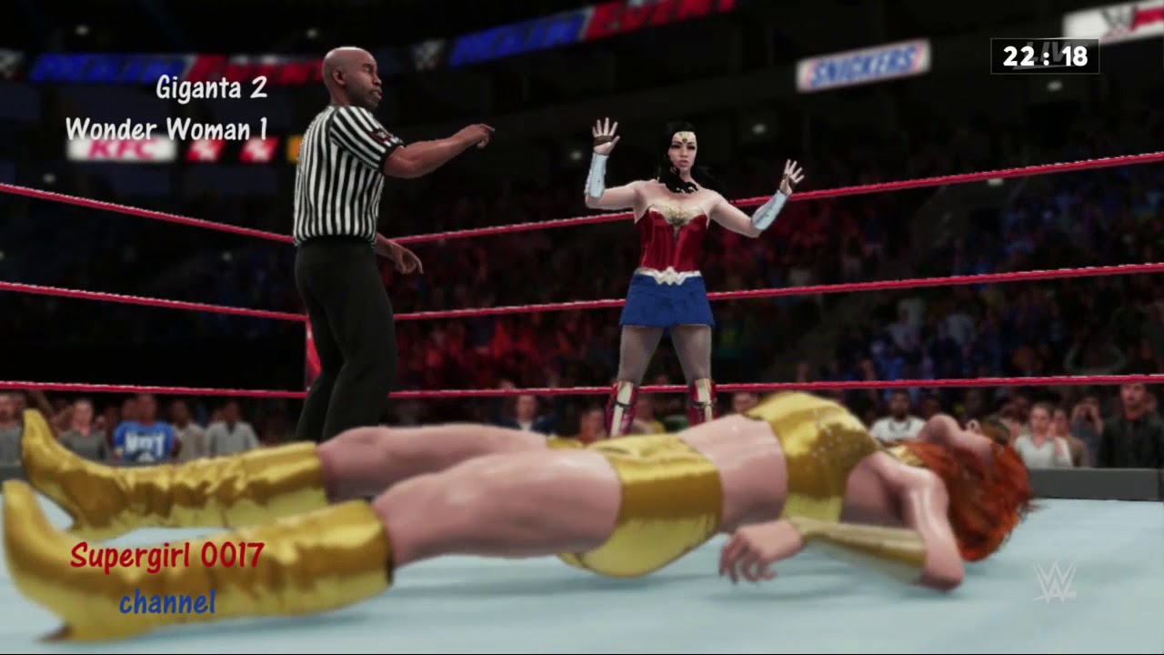 WWE 2K18 Wonder Woman vs Giganta 30-minute Iron-man match + Backstage with Diana Prince Rematch