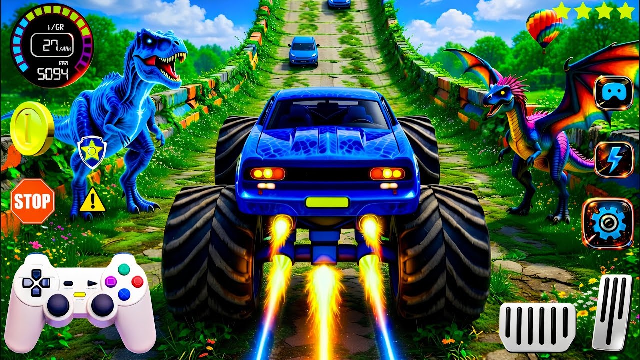 Monster Truck Sky Ramp Madness 🚛 | Epic Stunt Android Gameplay