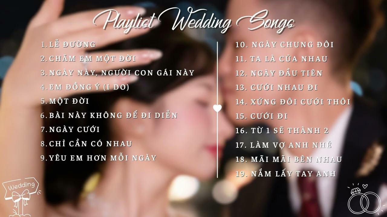 PLAYLIST nhạc đám cưới hay nhất - TOP CA KHÚC ĐÁM CƯỚI HAY ĐƯỢC YÊU THÍCH NHẤT NĂM | NGHE LÀ CƯỚI