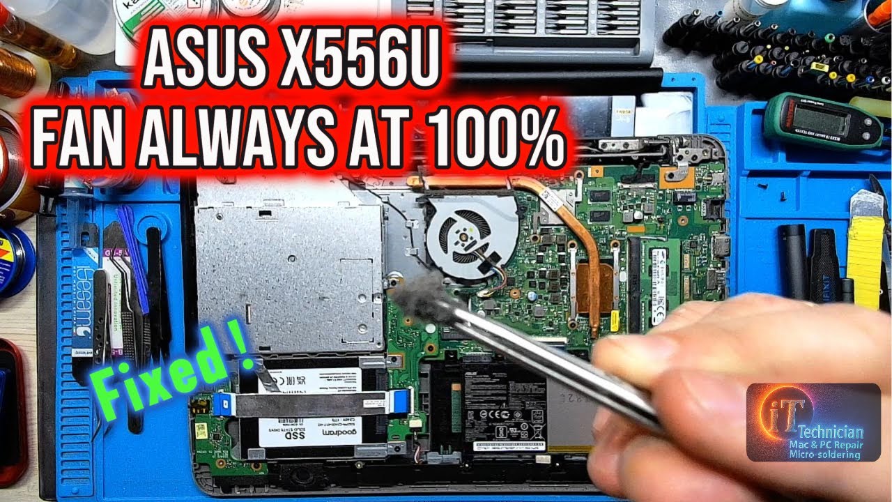 ASUS X556U Fan Stuck at 100% After Drop… The Real Hidden Cause!