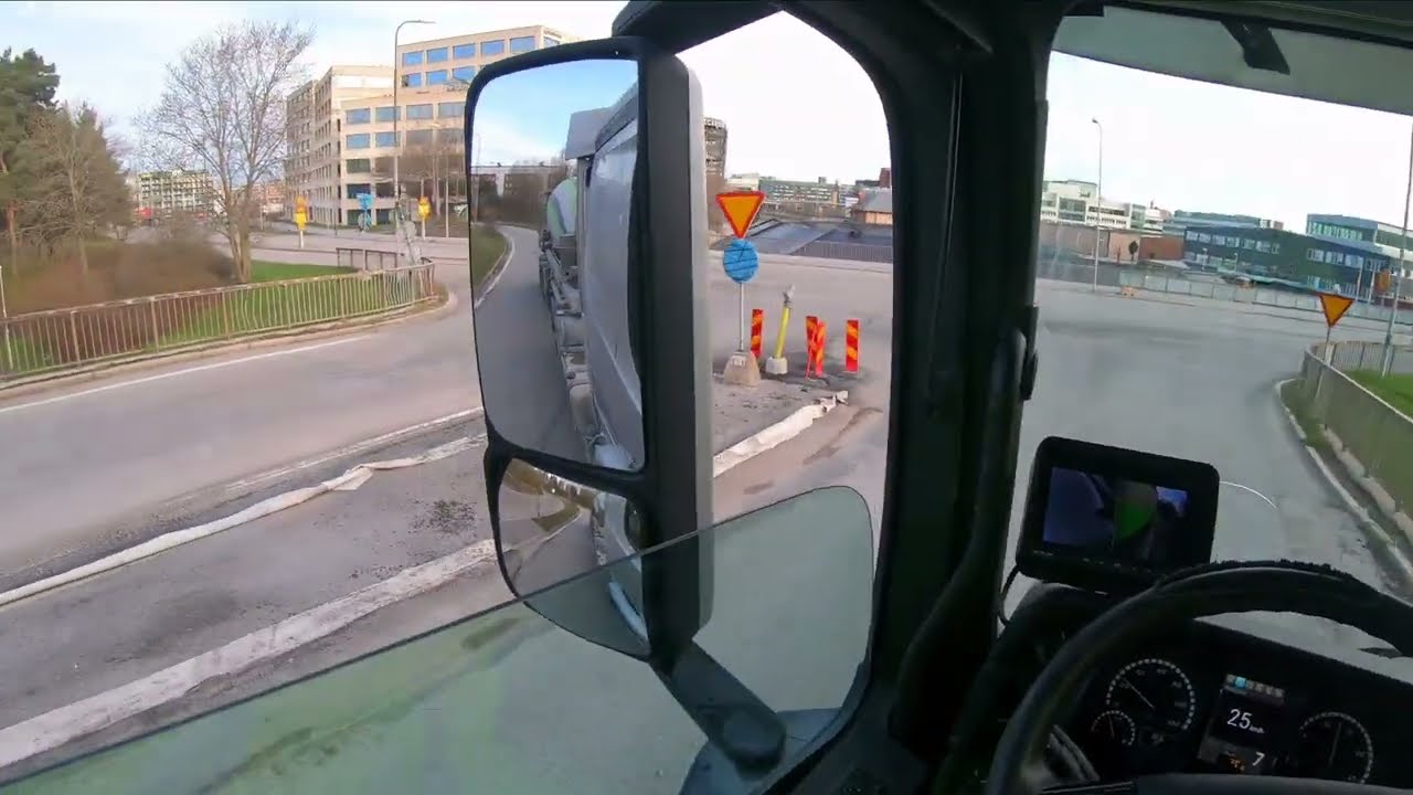 Mercedes Arocs Semi Trailer POV, Stockholm Sweden