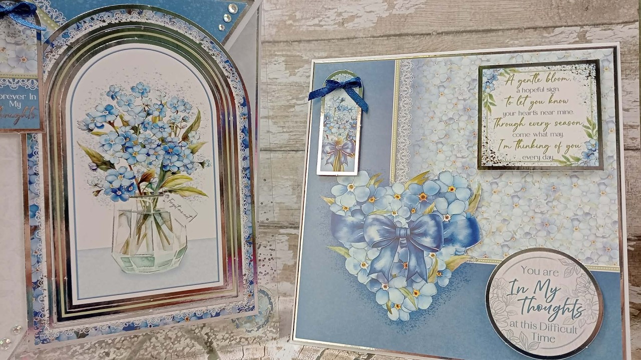 Изготовление открыток с использованием коллекции Precious Moments от Hunkydory - Незабудка