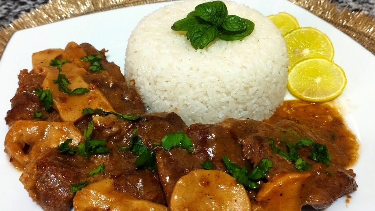 طريقة عمل بيكاتا اللحمه بالماشروم 