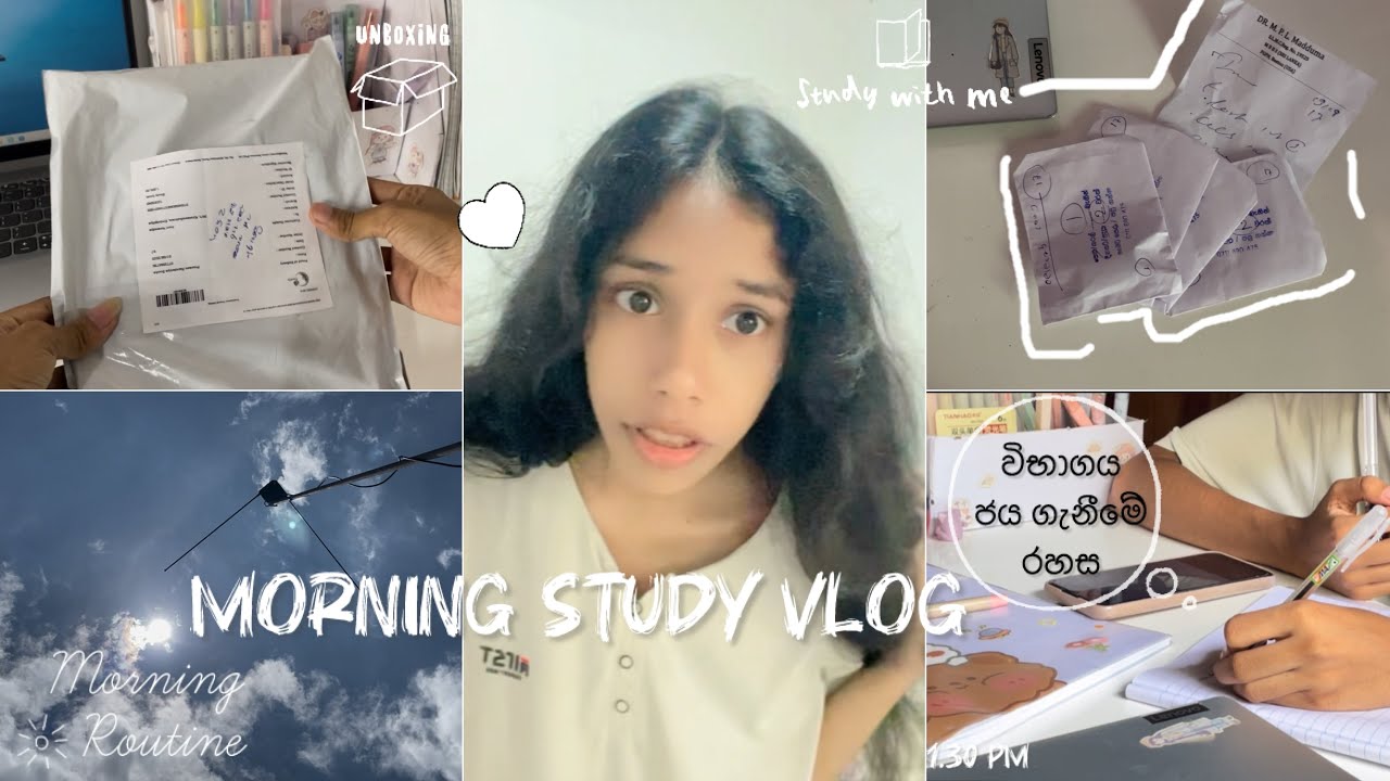 Morning study vlog | උදේ වරුවක පාඩම් වැඩත් එක්ක 🌇📚✨ (බෙහෙත් බීබී 𝘕𝘰𝘵𝘦 ලියපු දවසක්) #study #srilanka 