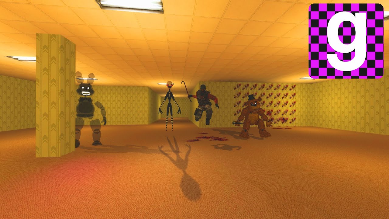 OPĘTANE NEXTBOTY Z FNAF W BACKROOMS | Garry's mod