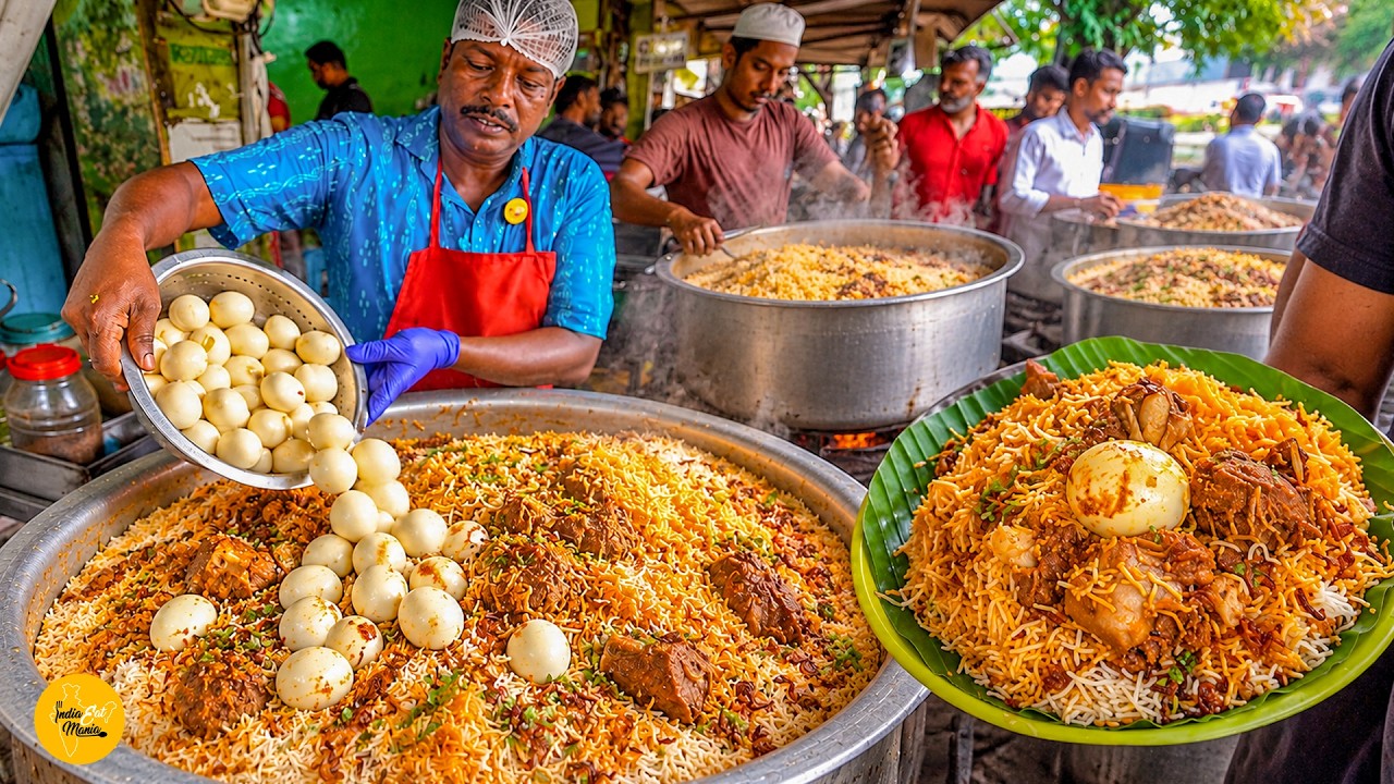 200 Kg Daily Biggest Mutton Biryani Making | Tirupati Street Food