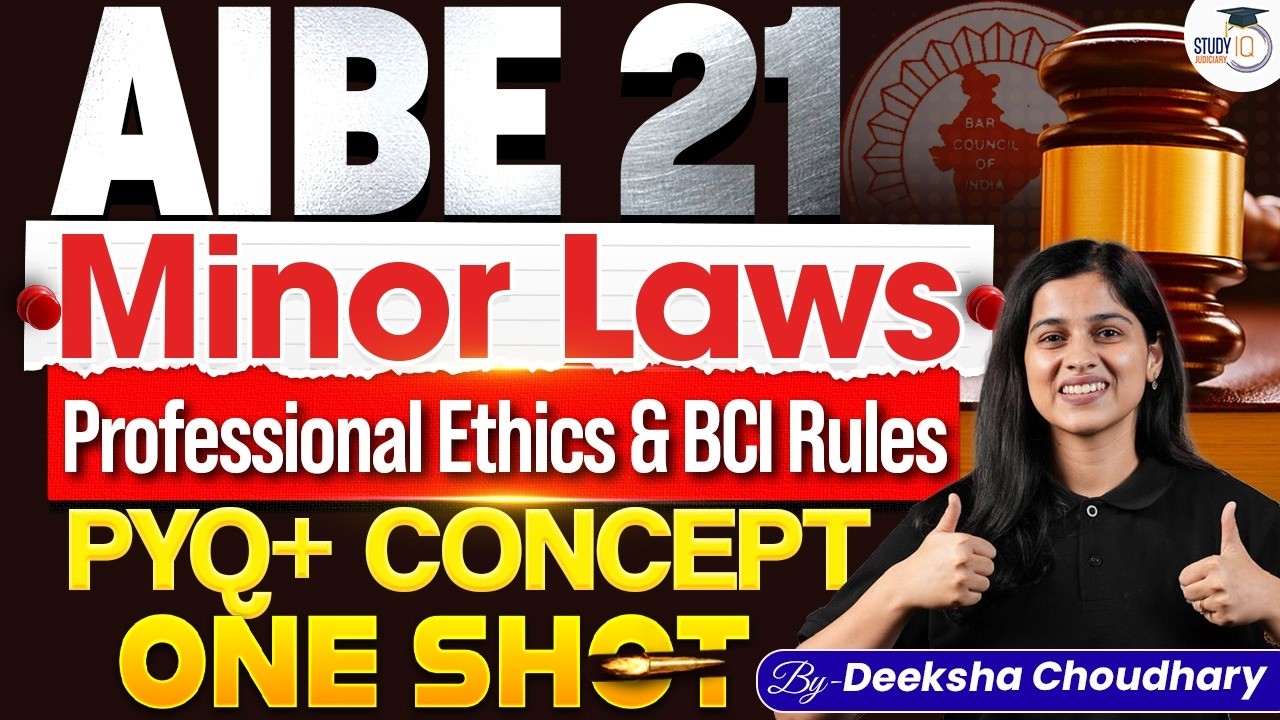 AIBE 21 | Professional Ethics & BCI Rules | one shot By Deeksha Mam