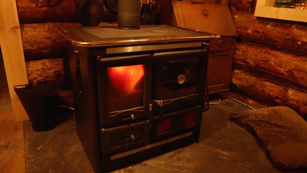 Installing a LaNordica Rosa L Wood Cookstove and Baking Bread in my Off Grid Log Cabin