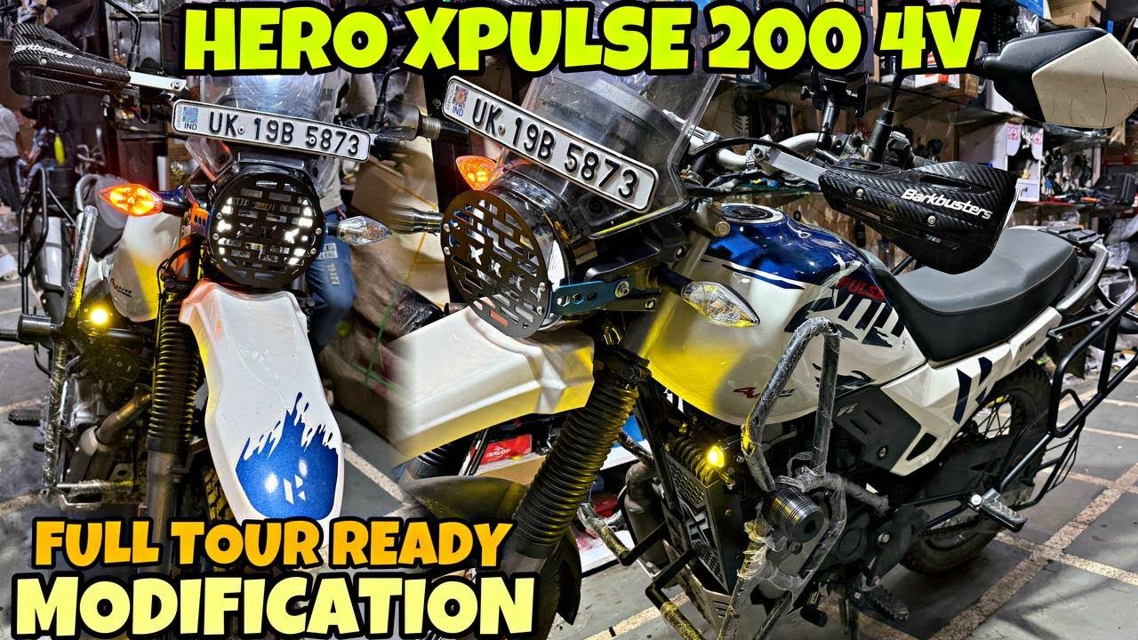 HERO XPULSE 200 4V ko Unique hi bana dia 😍 | Hand Guard | Crash Guard | Touring Setup |