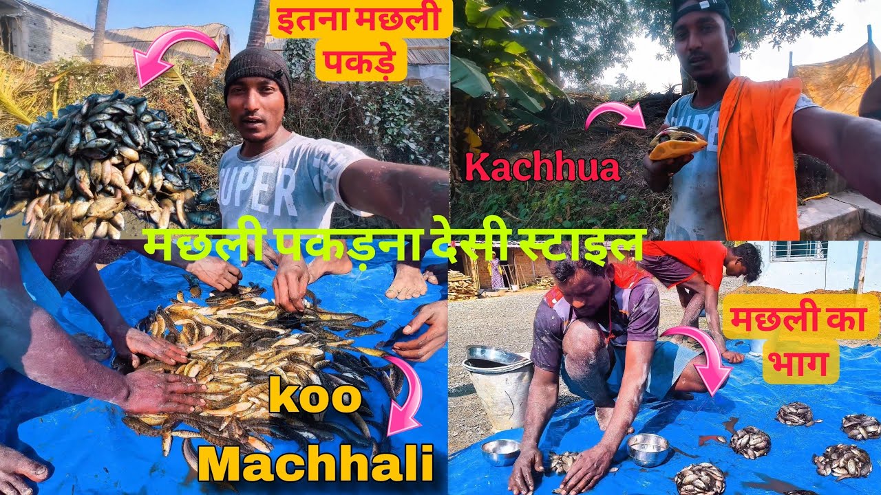 तालाब में 12 आदमियों ने मिलकर मोटर लगाकर पकड़ी ढेर सारी मछली | गांव का जबरदस्त Fishing Vlog | Talab🐟