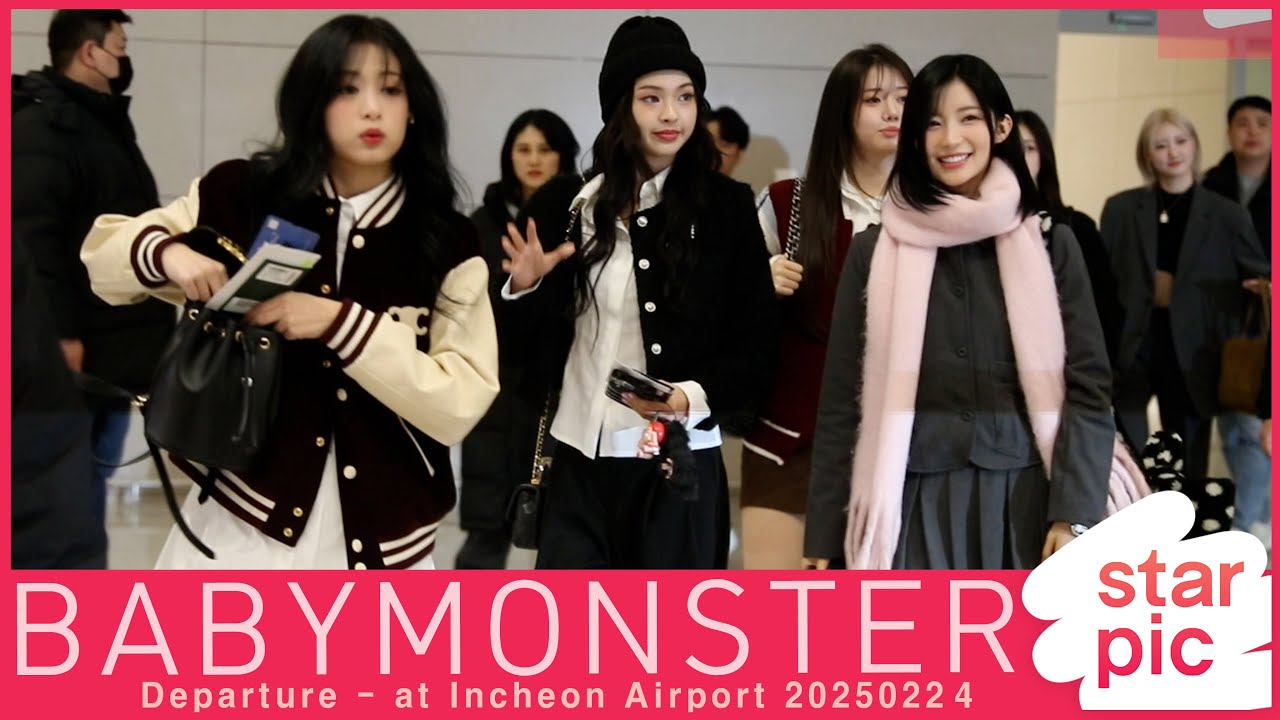 베이비몬스터 '뉴욕에서 만나요!' [STARPIC] / BABYMONSTER Departure - at  Incheon Airport  20250224