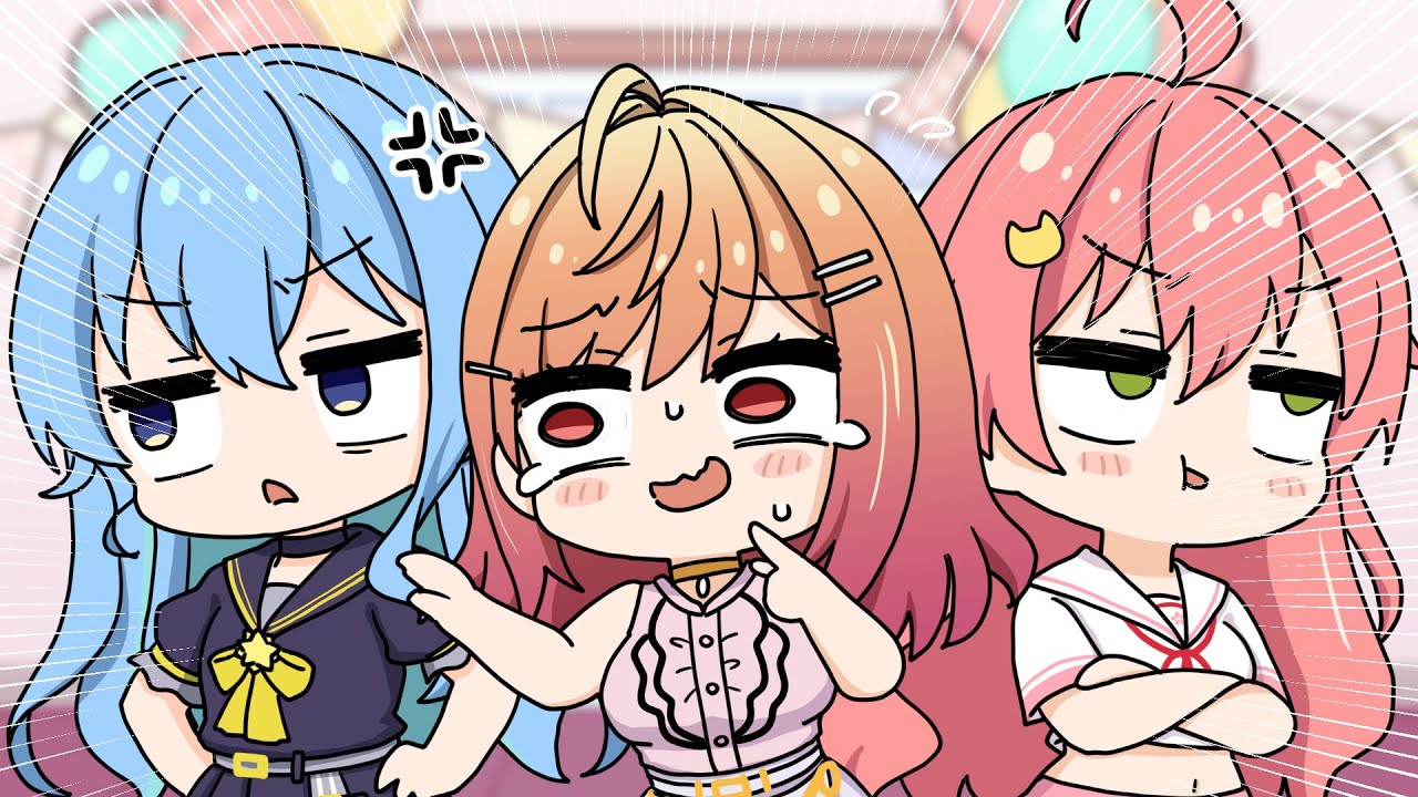 【手描き】莉々華の事見てほしいな～！？【一条莉々華/星街すいせい/さくらみこ/micomet/ホロライブ/切り抜き漫画】