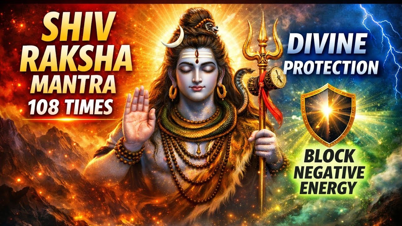 Shiv Raksha Mantra 108 Times 🔱 963Hz Raise Divine Vibration | Protection from Negative Energy