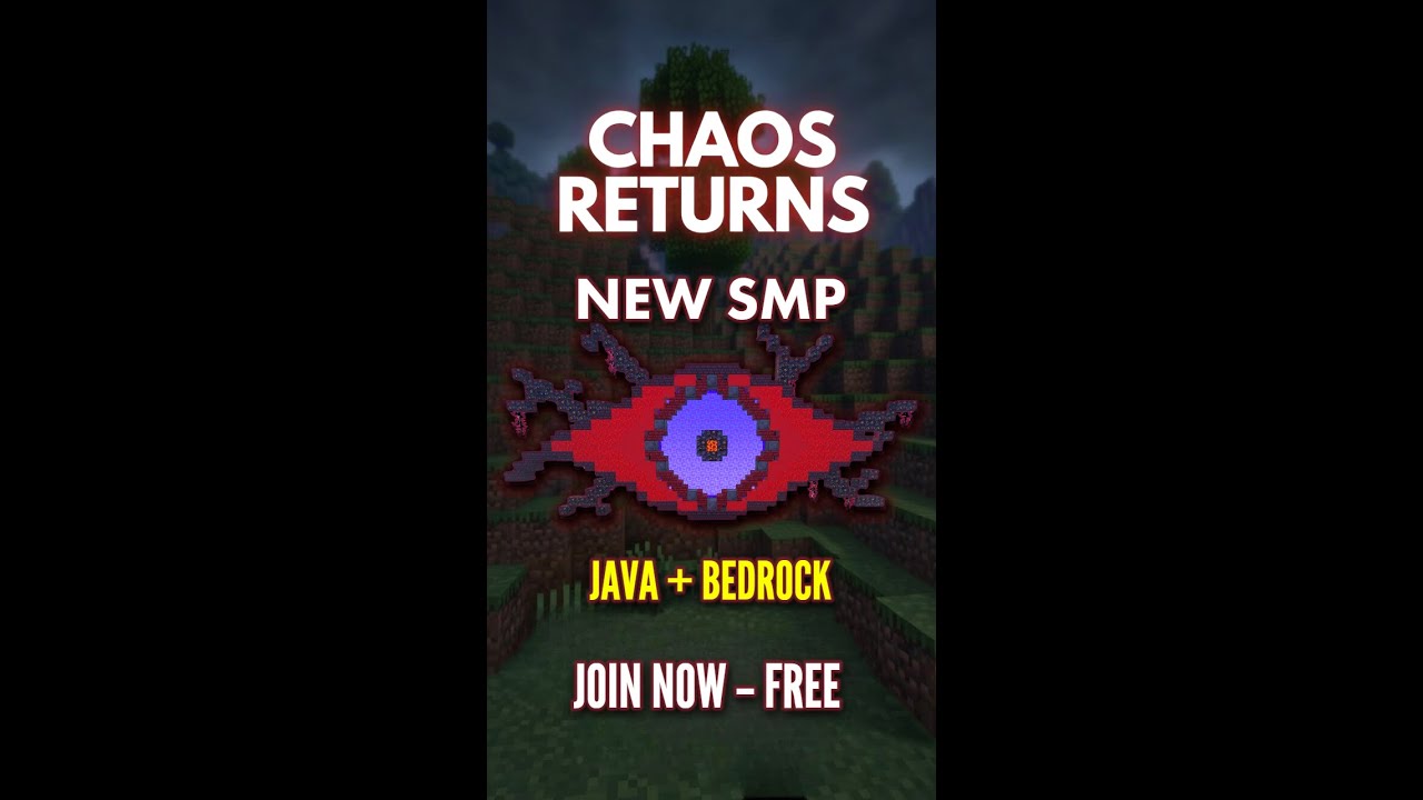 CHAOS RETURNS! EyeChaos SMP Launch – JOIN FREE - Java + Bedrock Crossplay Live!