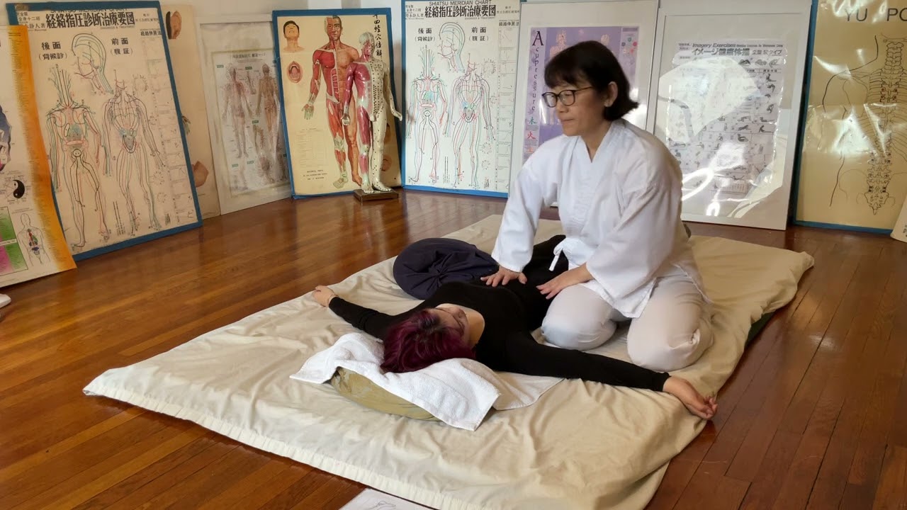 Kidney meridian (traditional and extension) - supine position | Five Lights Center of Shiatsu