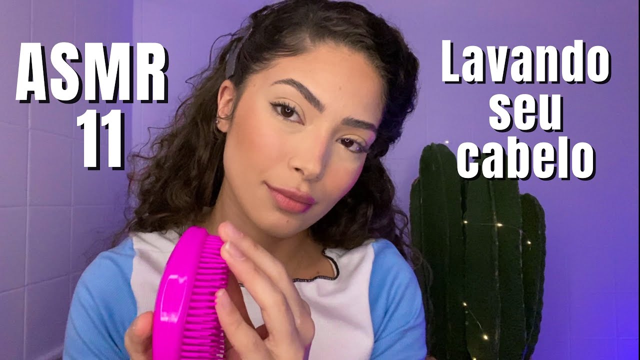 ASMR - LAVANDO SEU CABELO ( sons reais )
