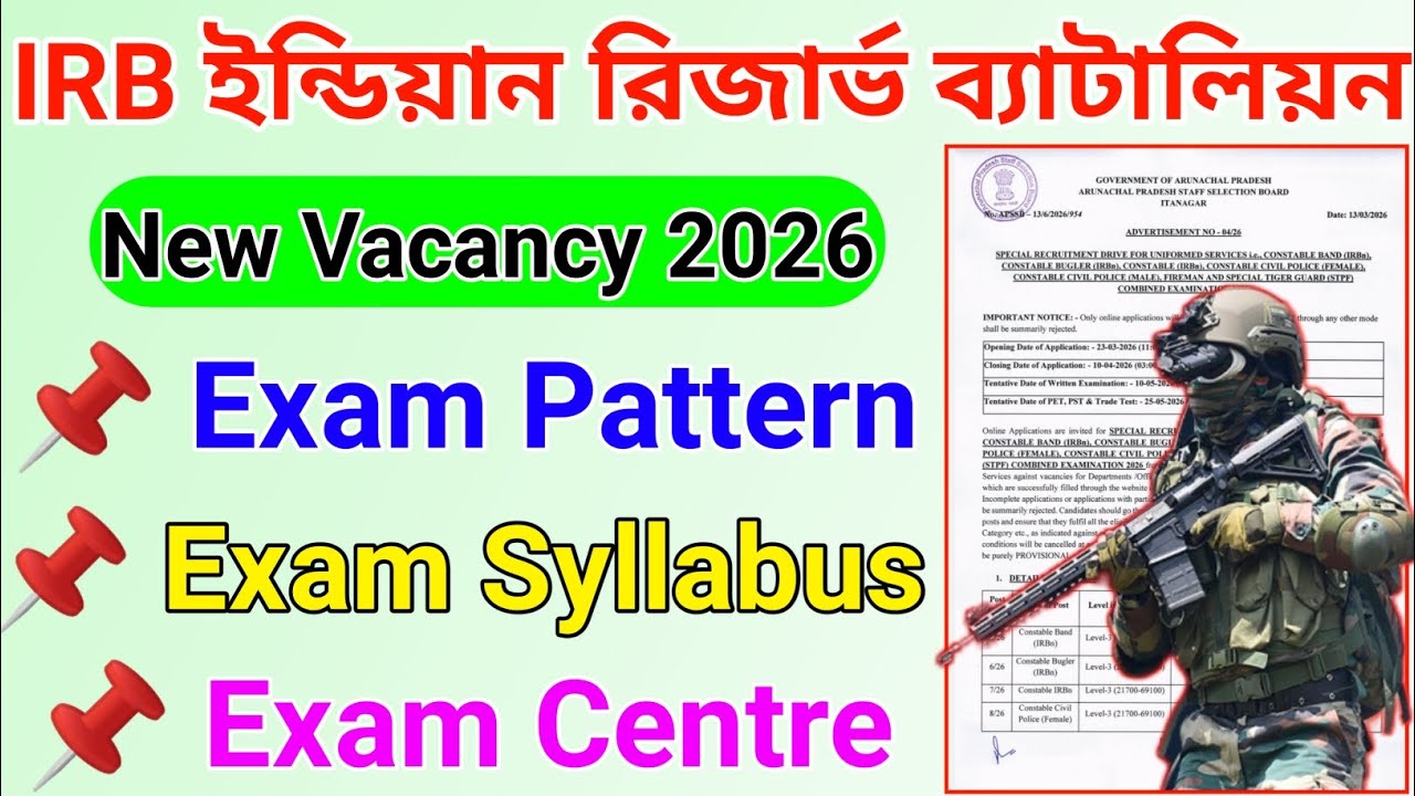 irb exam pattern 2026 || irb exam syllabus 2026 || irb exam centre 2026 || irb new vacancy 2026 ||
