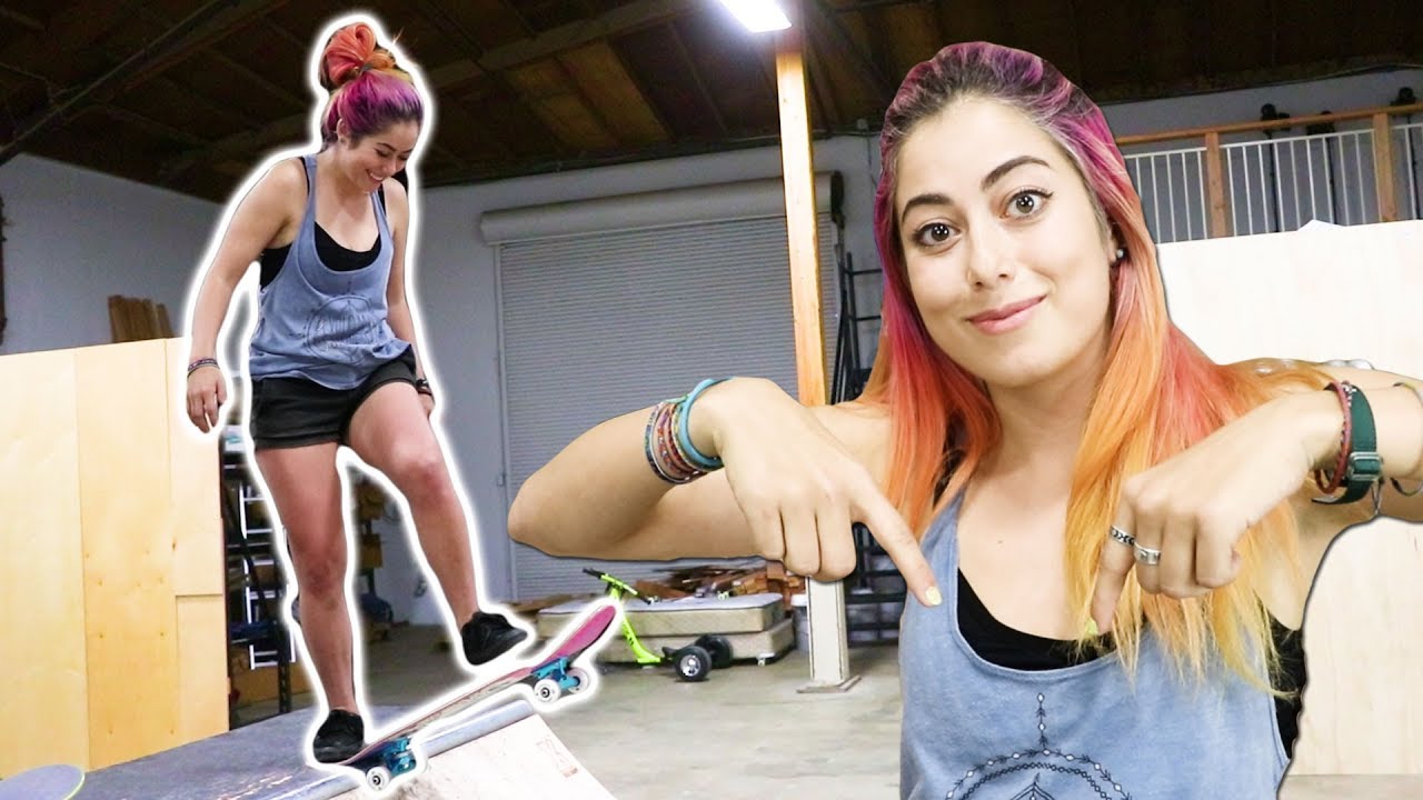 PRO SNOWBOARDER LEARNS HOW TO SKATE A MINI RAMP!