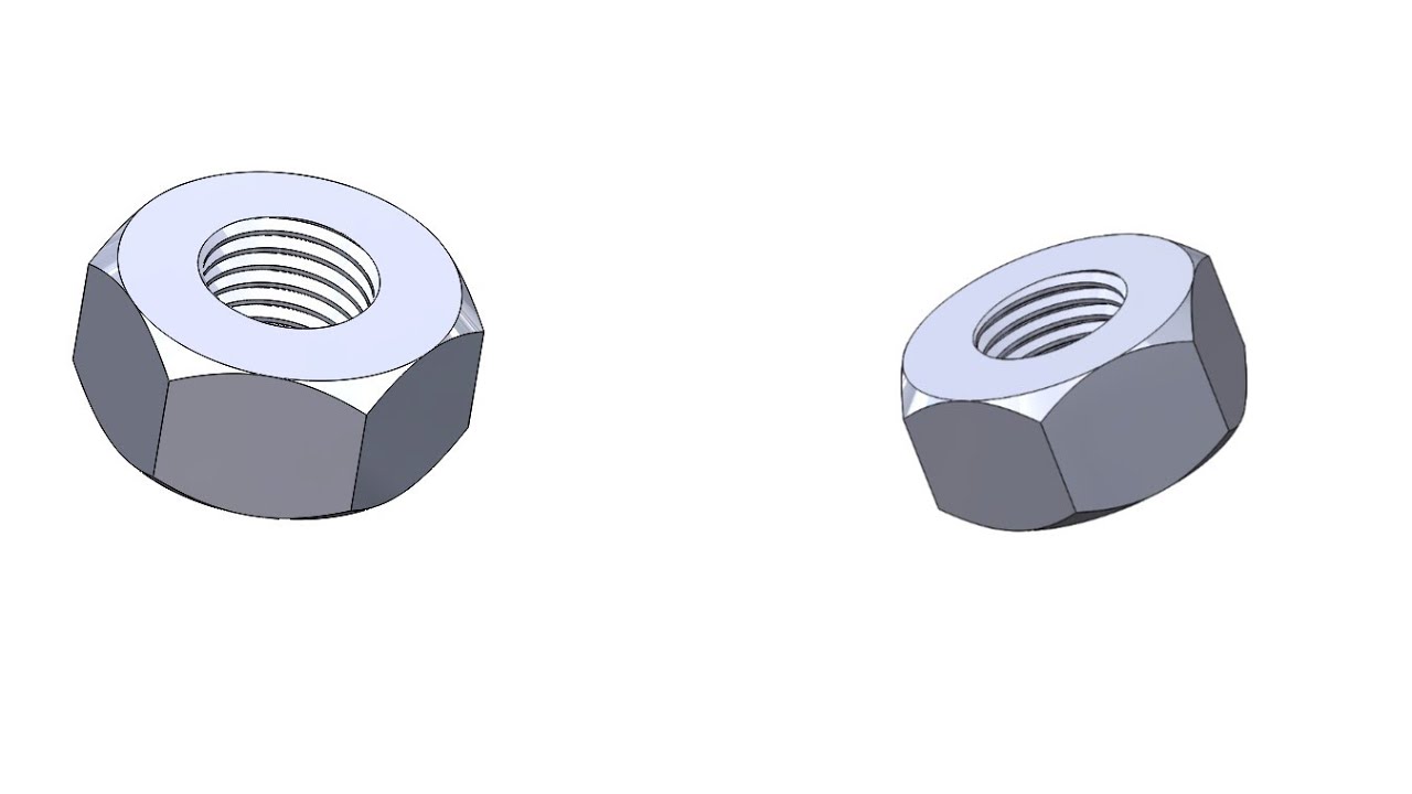 making M10 nut in solidworks