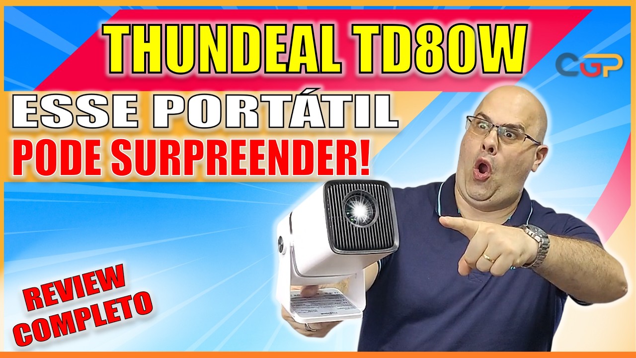 UM PROJETOR COMPACTO QUE SURPREENDE! MAS SERÁ QUE VALE APENA? THUNDEAL TD80W. Geek445