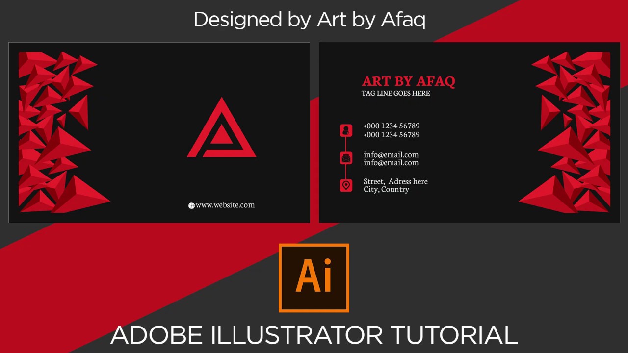 How to make Dramatic Business Card Design in Adobe Illustrator Tutorial