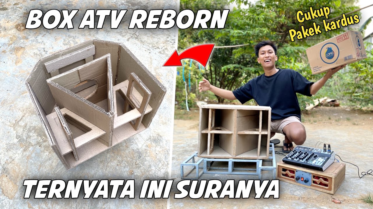 JADI GINI SUARANYA🔥Bikin box ATV REBORN dari kardus sound miniatur 