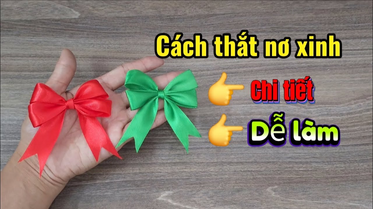 Cách thắt nơ bằng dây ruy băng siêu dễ 