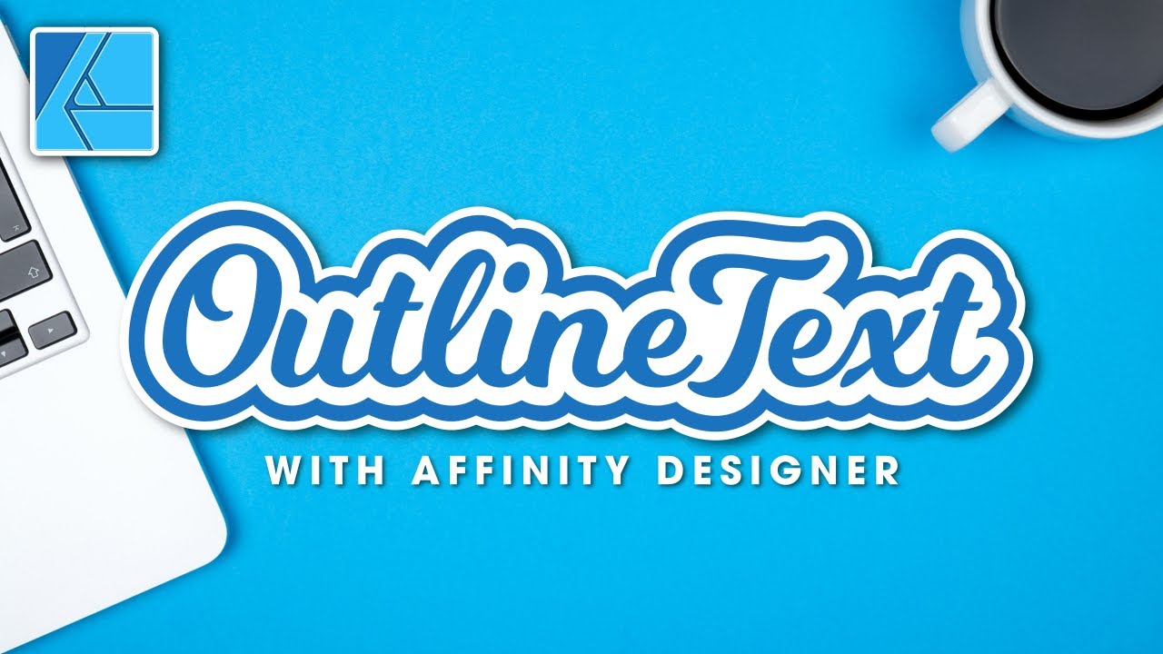 Affinity Designer: контур текста с помощью нового инструмента «Контур»