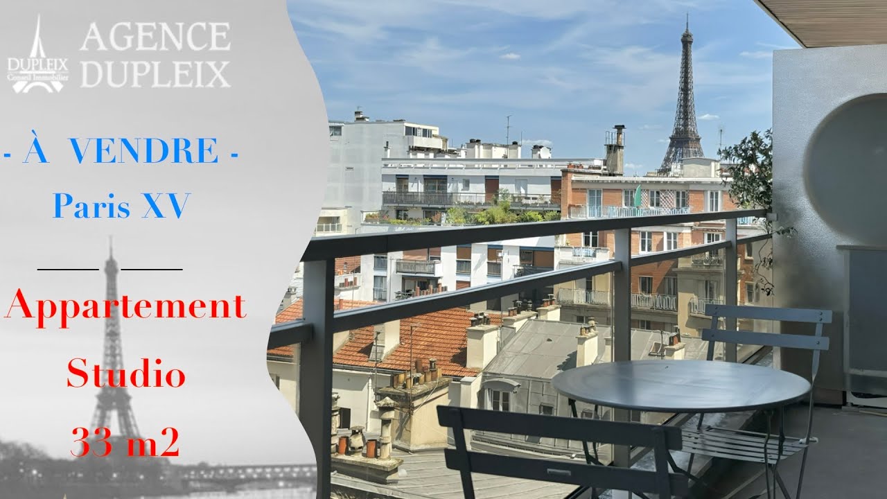 AGENCE DUPLEIX A VENDRE PARIS 75015 TRÈS BEAU STUDIO PRIX 420000€