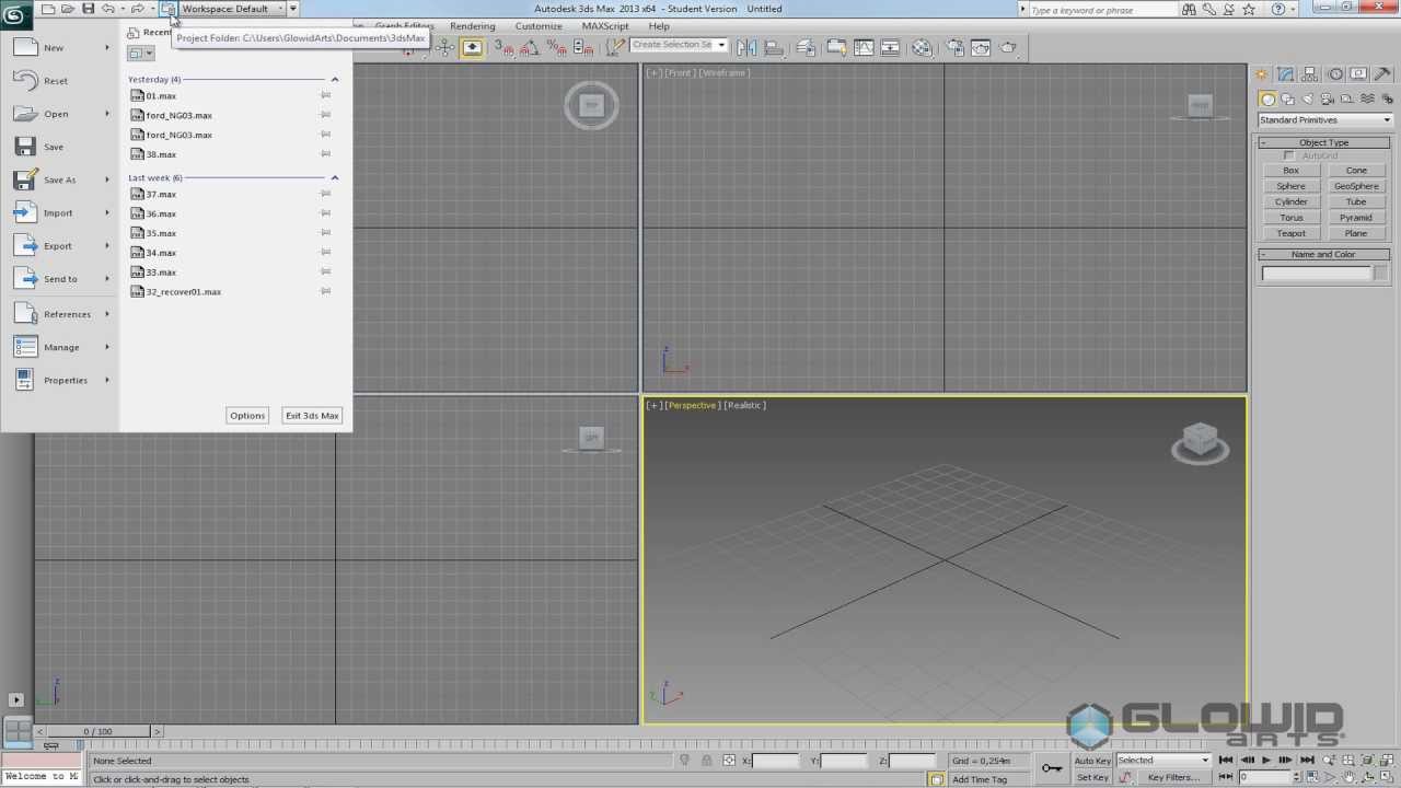 Kurs 3ds Max 2013 - #2 Na początek