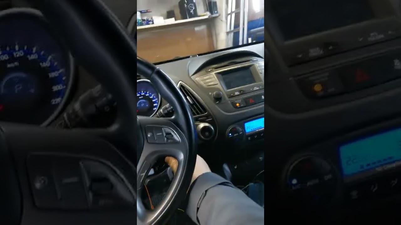 Hyundai ix 35  работа штатного ключа при автозапуске.Pandora x 1800
