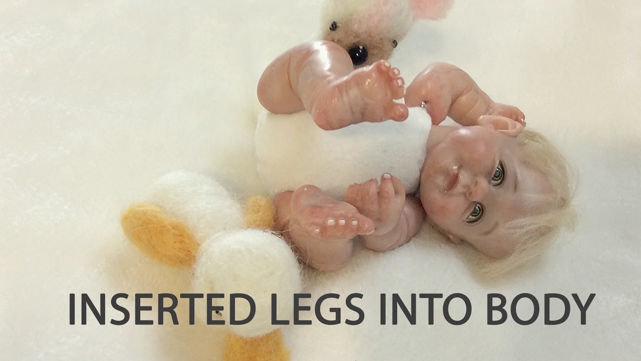 Inserted legs into Baby Body - Mini Pose-able Baby (V31)