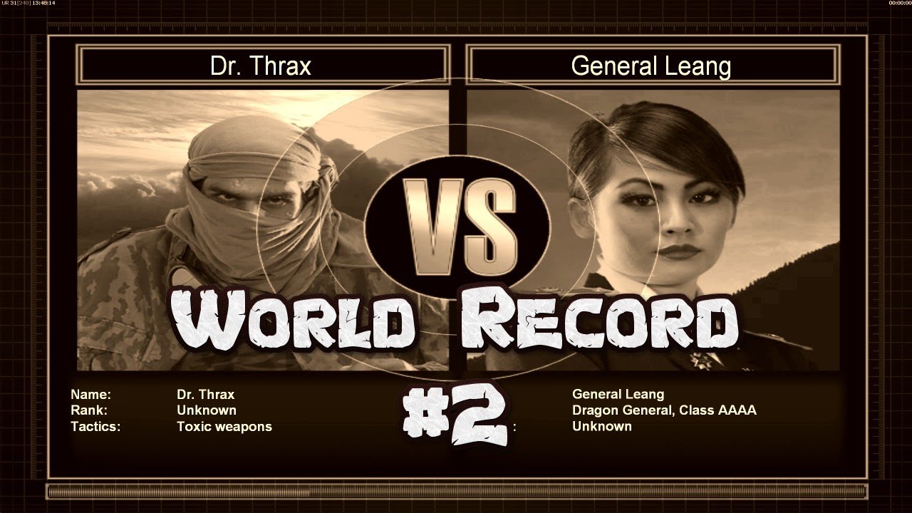 Command & Conquer Generals Zero Hour Generals Challenge (Hard) Speedrun: Toxin vs Leang 11:58 WR #2