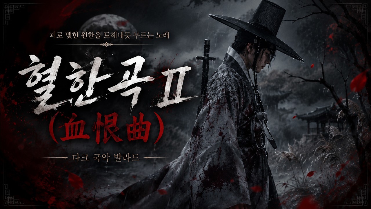 [ MV ] 혈한곡(血恨曲) Ⅱ– 피로 맺힌 원한을 토해내듯 부르는 노래ㅣ애절한ㅣ국악발라드ㅣ힐링음악ㅣ잠안올때ㅣ노래명곡ㅣ조선팝ㅣ새벽감성ㅣ애절한ㅣ국악 OSTㅣ사극ostㅣ감성뮤비ㅣ이별ㅣ