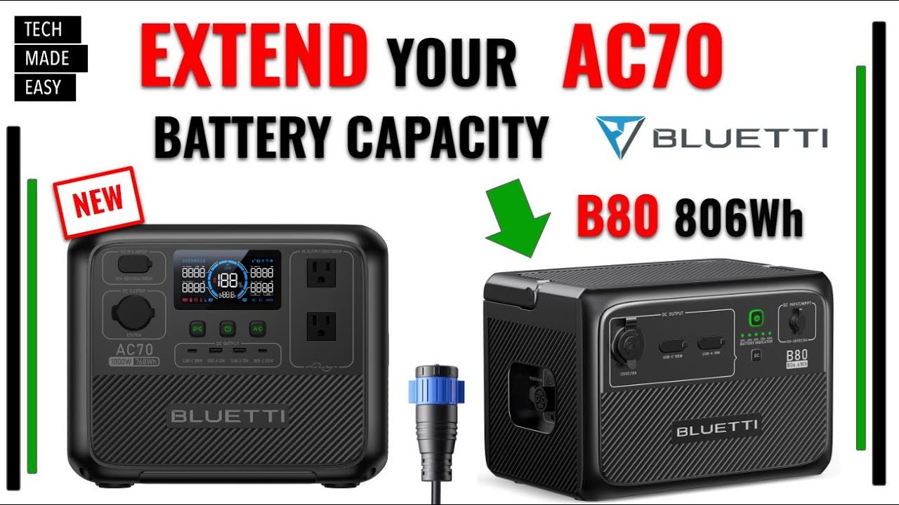 EXTEND Your Bluetti AC70 with Bluetti B80 Expansion Battery